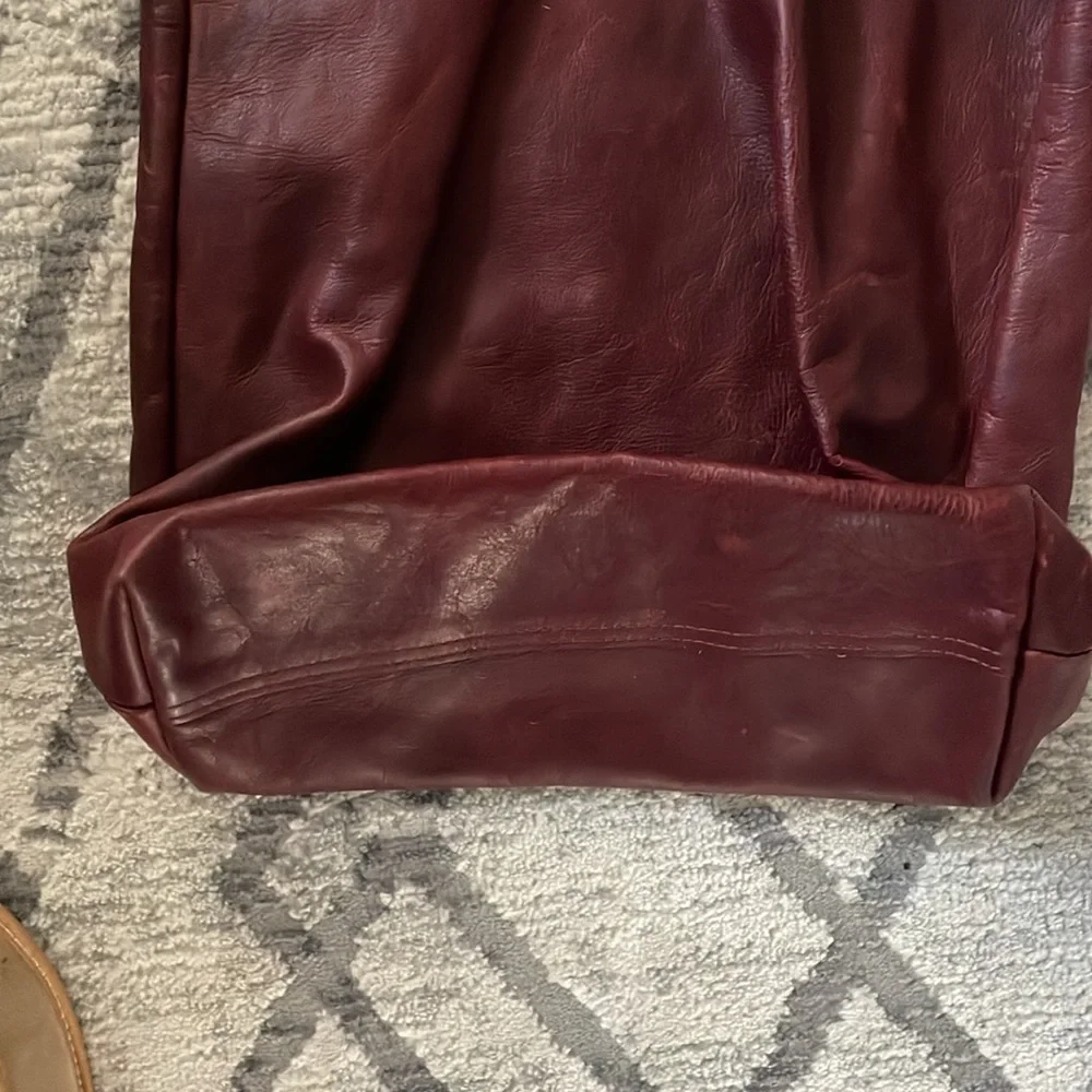 Beautiful Red leather handmade shoulder bag - Picture 2 of 11